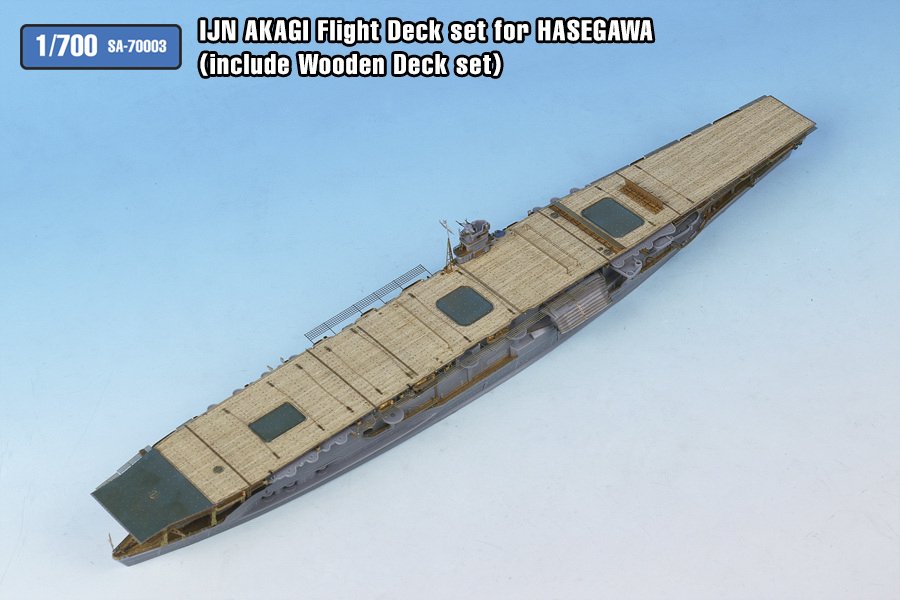 1/700 IJN Akagi Flight Deck Set w/Wooden Deck for Hasegawa - Click Image to Close