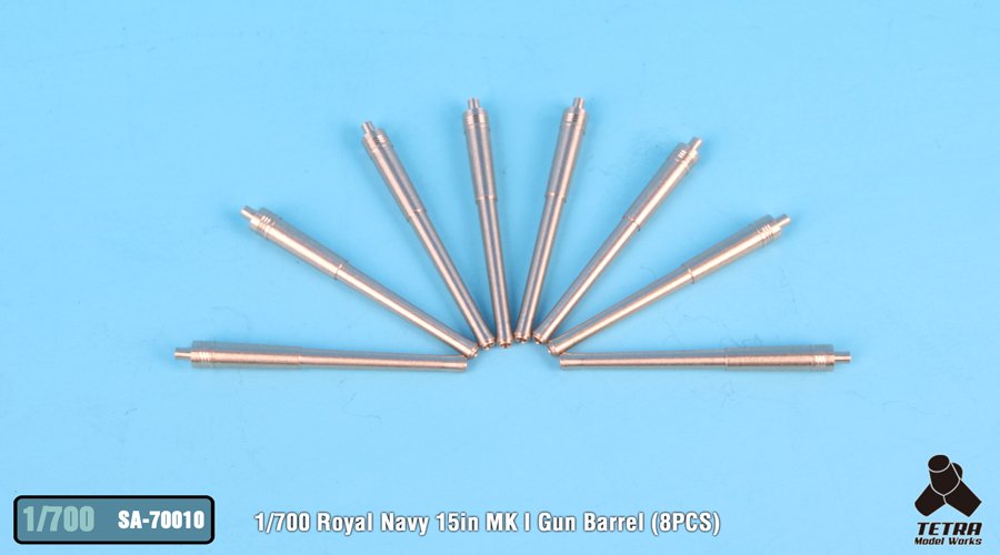 1/700 Royal Navy 15-inch Mk.I Gun Barrel (8 pcs) - Click Image to Close