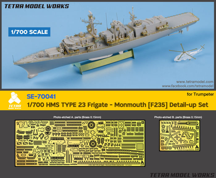 1/700 HMS Type 23 Frigate Monmouth (F235) Detail for Trumpeter - Click Image to Close