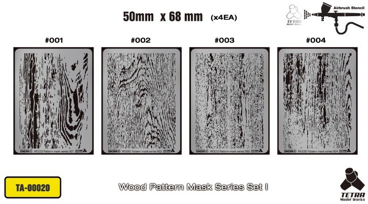 Wood Pattern Mask Series Set #1 - Click Image to Close