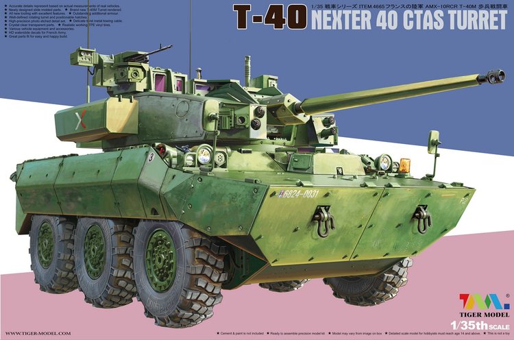 1/35 French AMX-10RCR T40M, Nexter 40 Ctas Turret - Click Image to Close