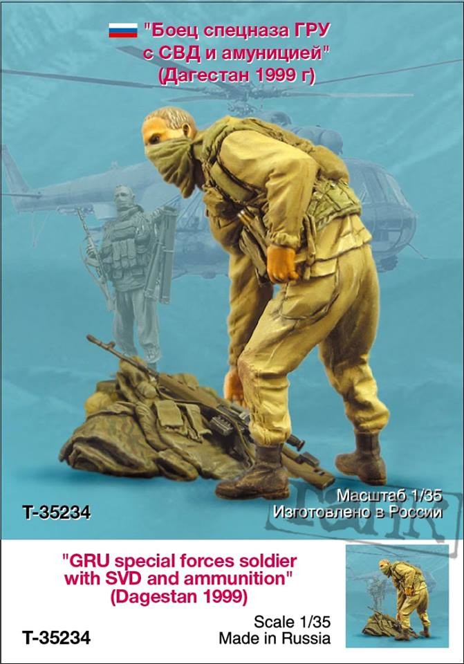 1/35 Russian GRU Special Forces Soldier with SVD & Ammunition - Click Image to Close