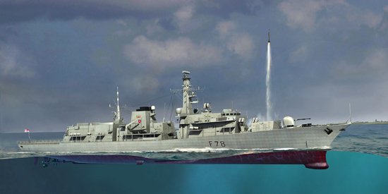 1/350 HMS Kent (F78), Type 23 Frigate - Click Image to Close