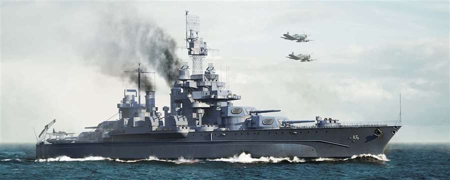 1/700 USS Maryland BB-46 Battleship 1945 - Click Image to Close