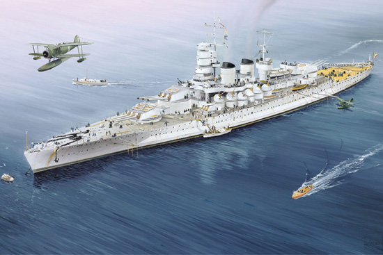 1/700 Italian Navy Battleship RN Vittorio Veneto 1940 - Click Image to Close