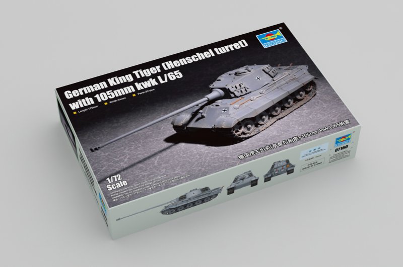 1/72 German King Tiger (Henschel Turret) with 105mm Kwk L/65 - Click Image to Close