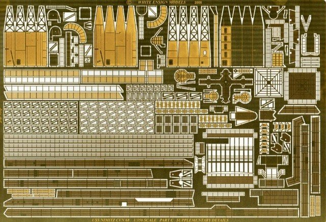 1/350 USS Nimitz Class Aircraft Carrier Late Fit Parts - Click Image to Close