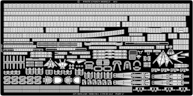 1/350 IJN Mogami Class Cruiser Detail Etching Parts for Tamiya - Click Image to Close