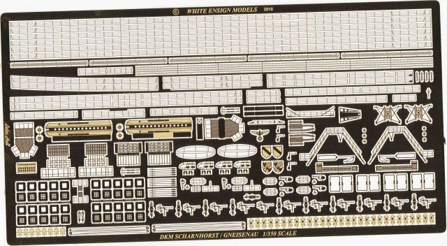 1/350 German Scharnhorst Detail Up Etching Parts for Dragon - Click Image to Close