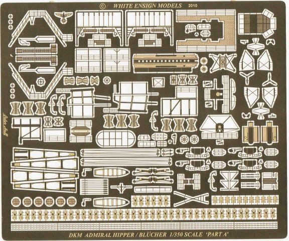 1/350 German Admiral Hipper Detail Up Etching Parts - Click Image to Close