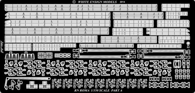 1/350 Italian RN Roma Detail Up Etching Parts for Trumpeter - Click Image to Close