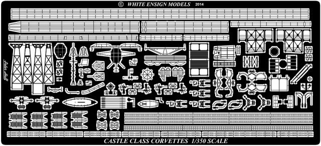 1/350 Castle Class Corvette Detail Up Etching Parts - Click Image to Close