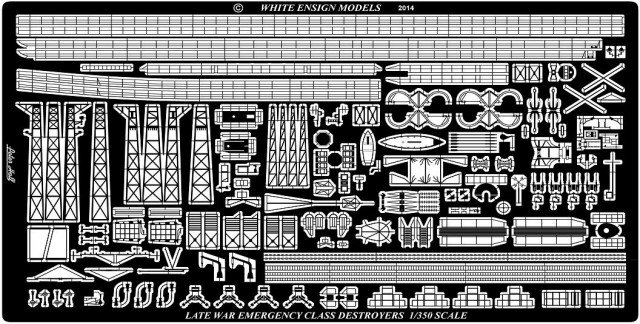 1/350 HMS Late War Emergency Class Destroyer Detail Up Parts - Click Image to Close