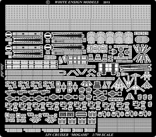 1/700 IJN Mogami Detail Up Etching Parts for Tamiya - Click Image to Close