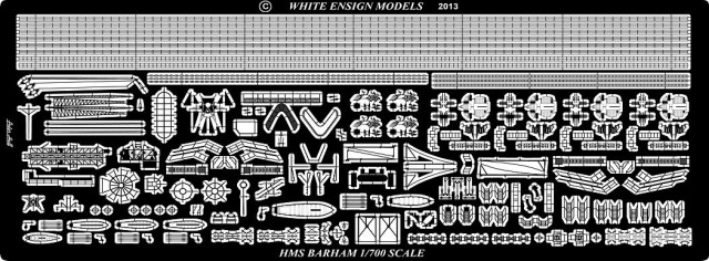 1/700 HMS Barham 1941 Detail Up Etching Parts for Trumpeter - Click Image to Close