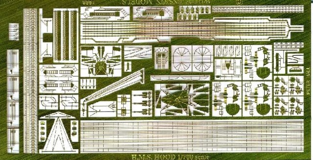 1/700 HMS Hood Detail Up Etching Parts for Trumpeter - Click Image to Close