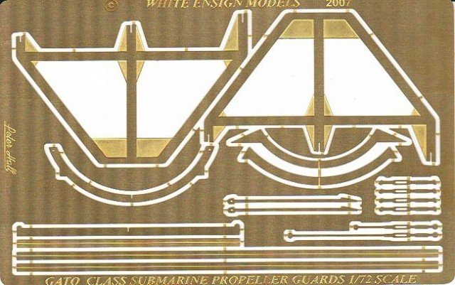 1/72 Gato Class Submarine Stern Details & Prop Guards for Revell - Click Image to Close