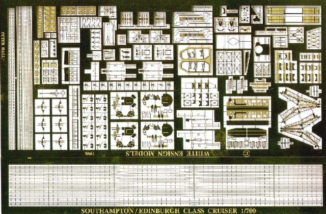 1/700 Southampton Class Cruiser Detail Up Etching Parts - Click Image to Close