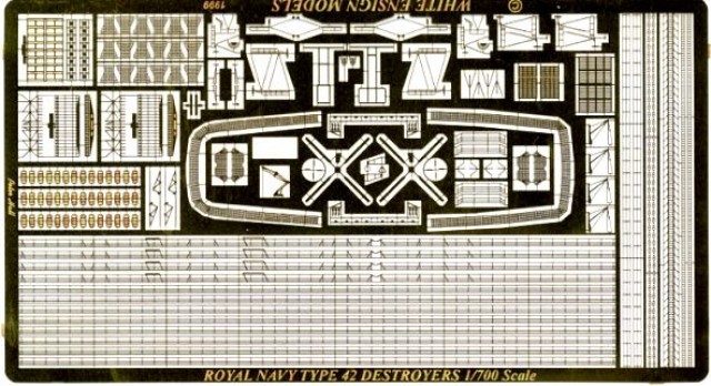 1/700 Type 42 Destroyer Detail Up Etching Parts for Dragon - Click Image to Close