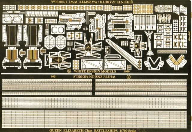 1/700 WWI Queen Elizabeth Class Battleship Etching Parts - Click Image to Close